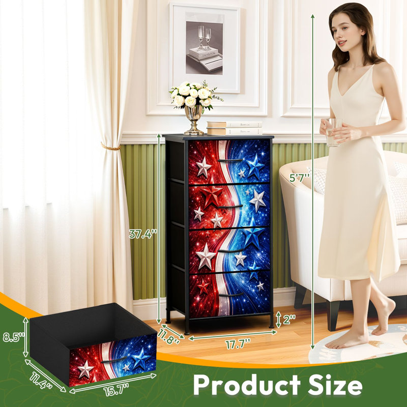 Commode de rangement verticale 4 tiroirs