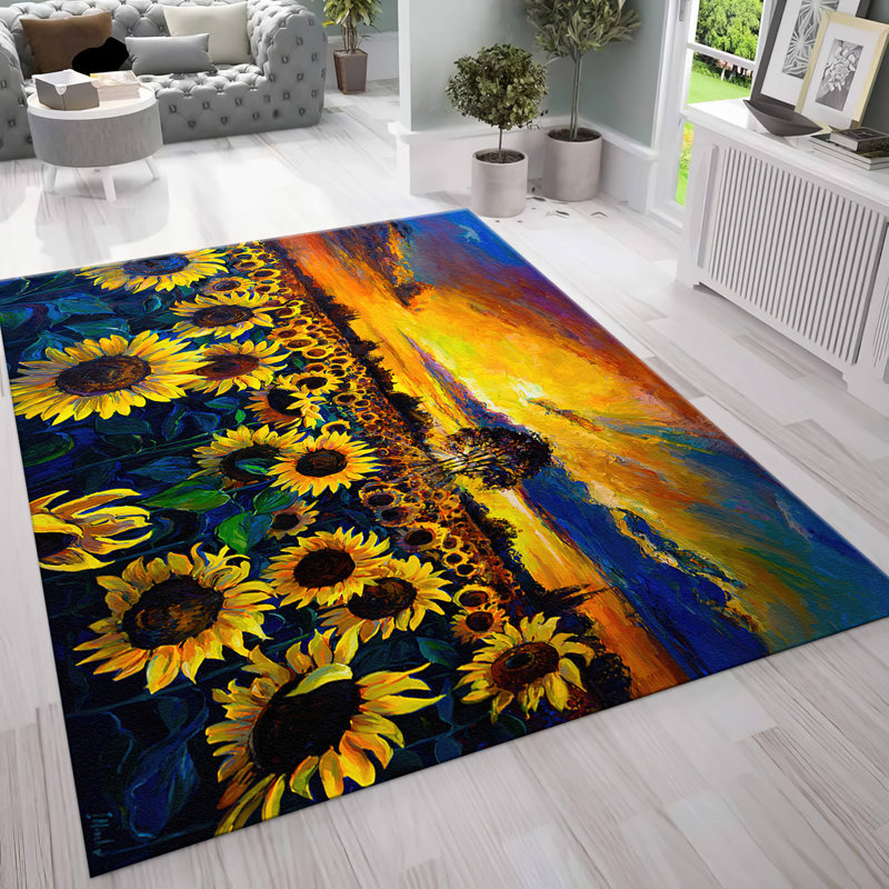 Stylish Printed Rug with High Pile Softness and Abstract Geometric Design for a Modern Home Aesthetic