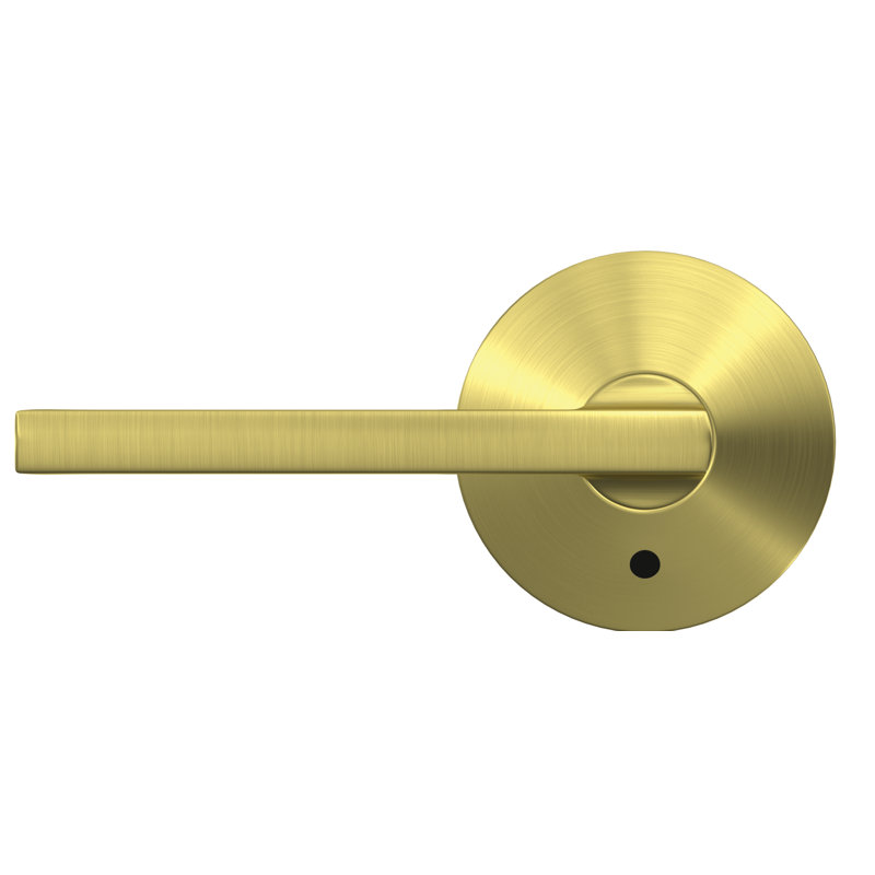 Levier anti-rotation personnalisé Latitude avec garniture Kinsler, Laiton satiné