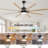Brixham 76" 8- Blade LED Smart Chandelier Ceiling Fan with Remote Control and Light Kit Included-1101449555