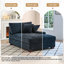 Chaise longue surdimensionnée en chenille bleue avec accoudoirs et coussins décoratifs-1463754484-1463754485-1447035731