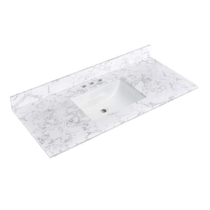 48'' Stone Single Bathroom Vanity Top with Sink