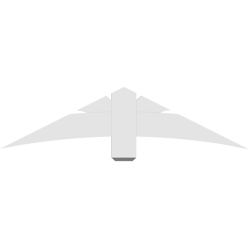 Support pour pignon Davenport, H 15 po x l 60 po (pas: 6/12), P 2 po x F 6 po, PVC