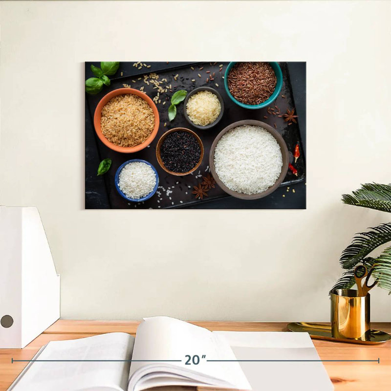 Rice In Bowls, 8" H x 12" W