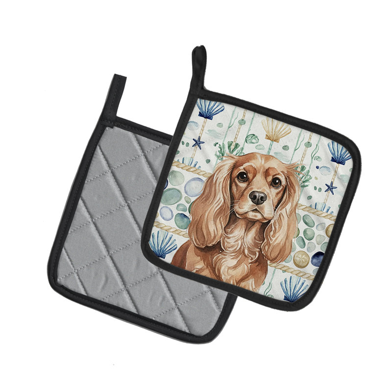 Paire de poignées Ruby Cavalier Spaniel