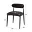 Ensemble de 2 chaises d'appoint en tissu noir et finition noire-463044764