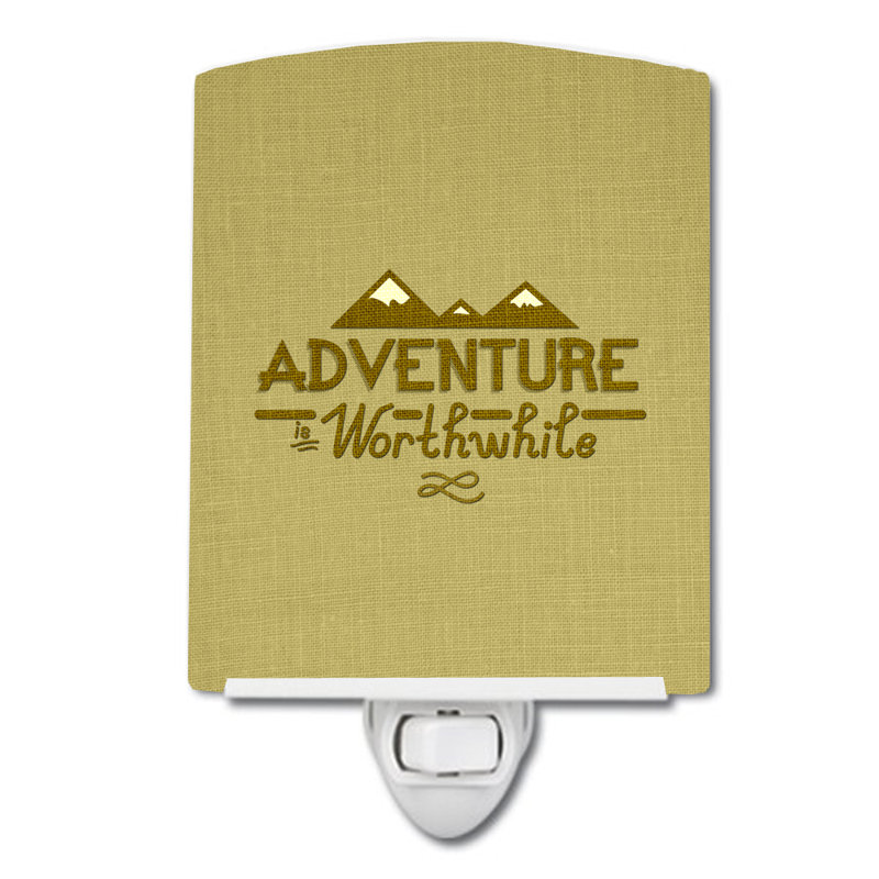 Adventure Is Worthwhile Ceramic Night Light
