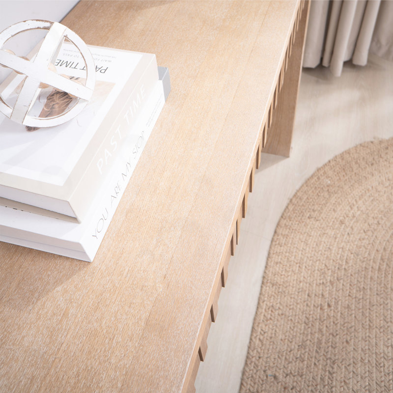 Console avec 4 tiroirs, Naturel