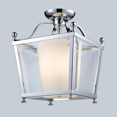 Luminaire suspendu géométrique 3 lumières lanterne Cully