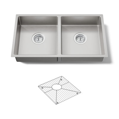 Strive 29-1/2 In. Undermount Double-Bowl Kitchen Sink