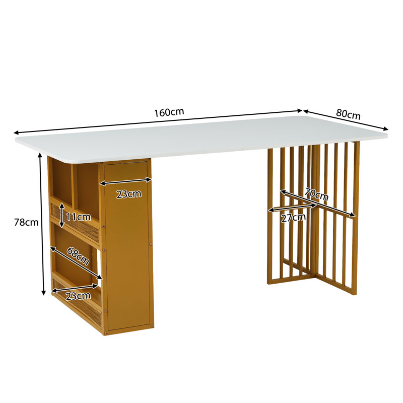Metal Base Dining Table