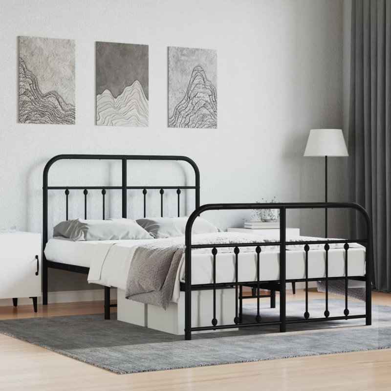 Winsford Bed, Small Double (4'), Black