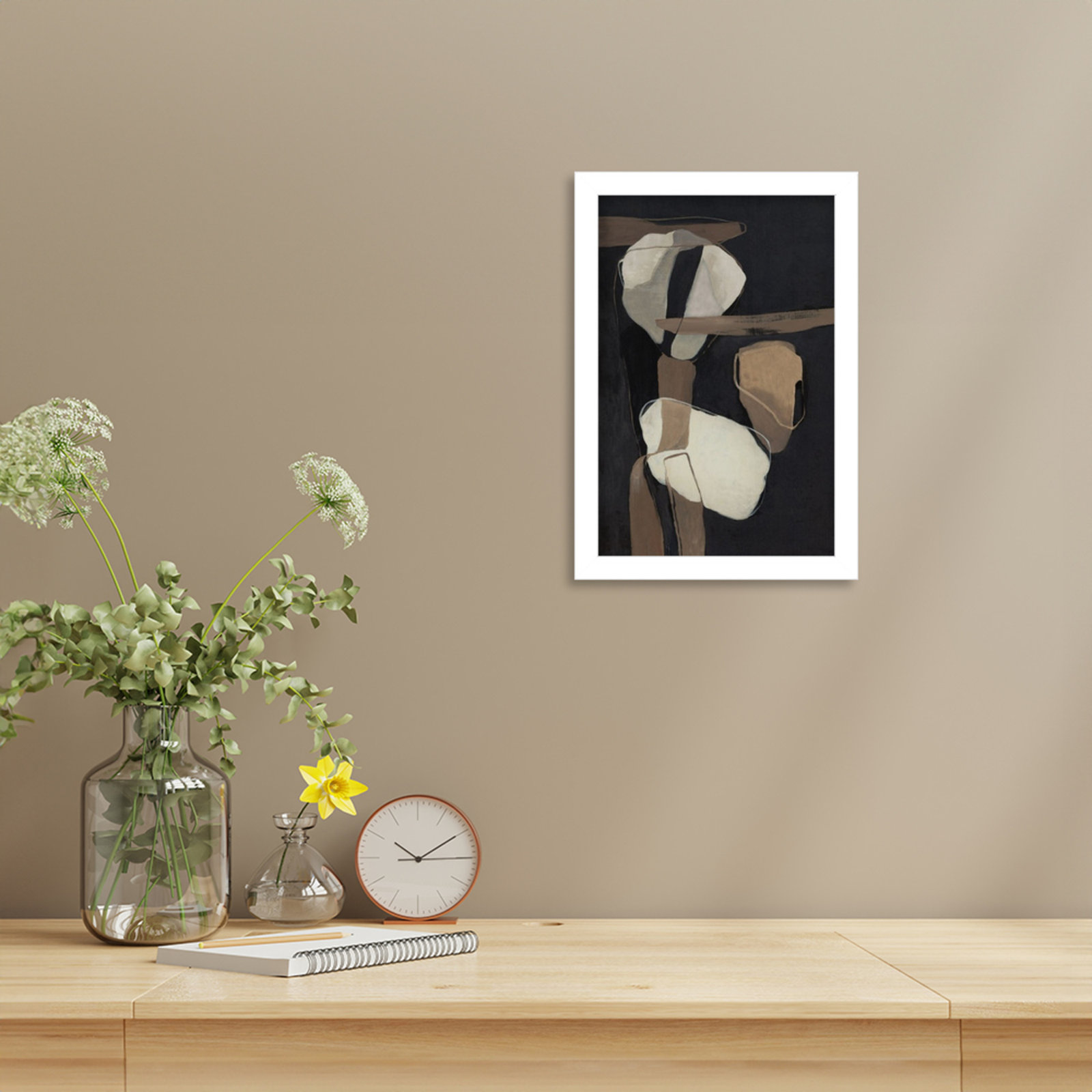All Attached Print by Jacob q, White, 13" H x 9" W