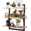 Tablettes flottantes de 23,6 pouces pour le mur, tablettes murales en bois à 3 niveaux avec supports pliables, rangement robuste pour la cuisine, le salon, la chambre à coucher et la salle de bain-380663955