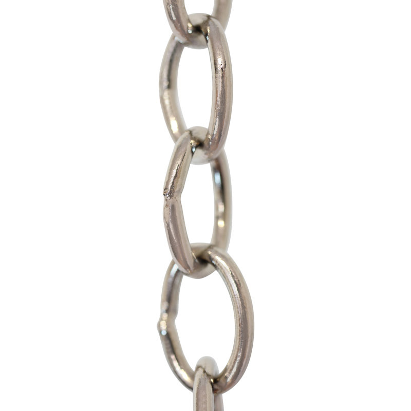 Wire Welded Brass Chain or Chain Break, Polished Nickel