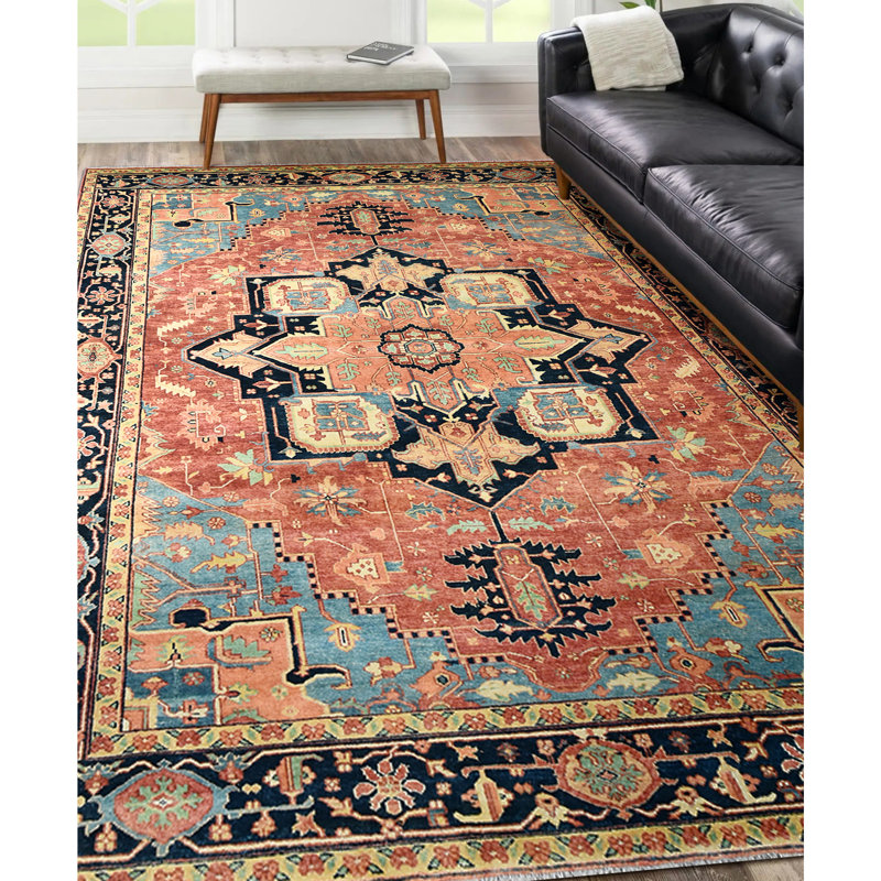 Hand Knotted Wool Oriental Area Rug, Rectangle 10' x 14'