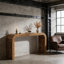 Table basse en bois de style campagnard, console étroite, table basse courbée | Idée de cadeau