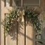 23,6 po branche d'orge artificielle avec nœud en toile de jute, fausse verdure Farmhouse pour porte d'entrée, mur et manteau de cheminée, décor intérieur extérieur, décoration de mariage rustique