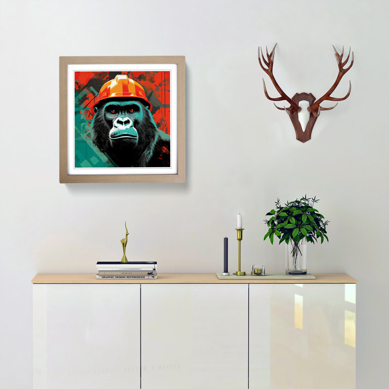 Gorilla Constructivism - Framed Print, Oak