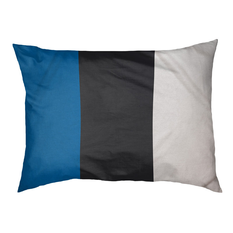 Coussin Golden State, Moyen (l 28 po x P 18 po x H 9,5 po), Bleu royal / ardoise / blanc