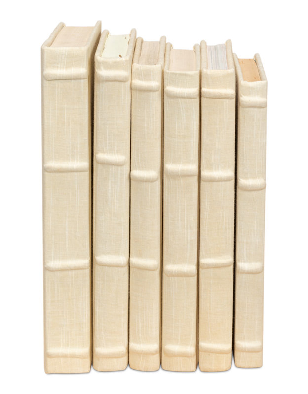 Ecru Handmade Decorative Book, Ivory