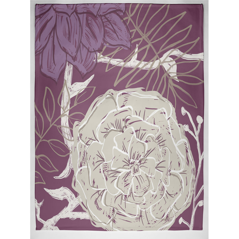 Campanella Plain Weave / Muslin Throw Blanket, Purple