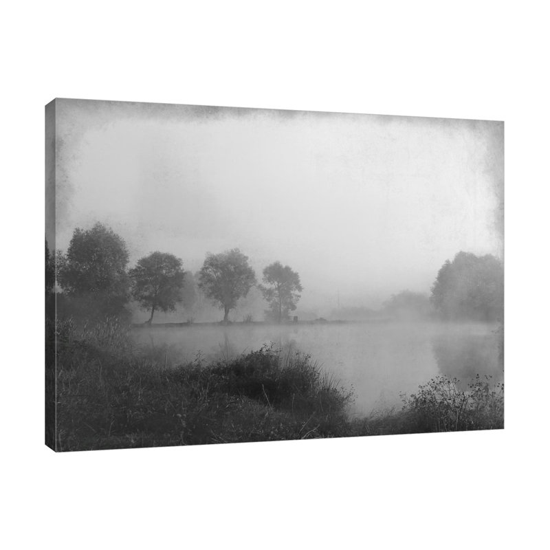 Misty Lake Day by Kimberly Allen - Wrapped Canvas Print, 61cm H x 81cm W x 4cm D
