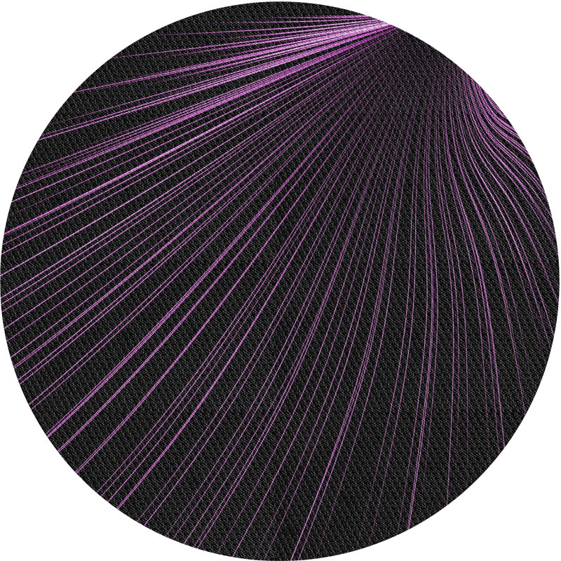 Tapis abstrait violet / noir en laine et polyester tissé à la machine, Rond 8 pi x 8 pi