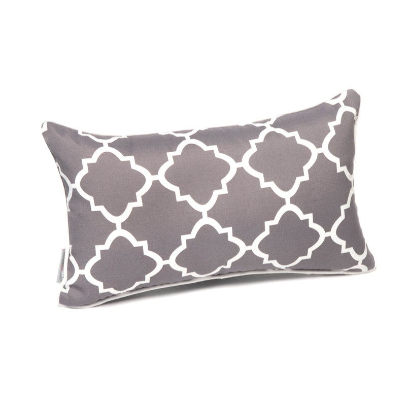 Coussin intérieur/extérieur, Gris / blanc