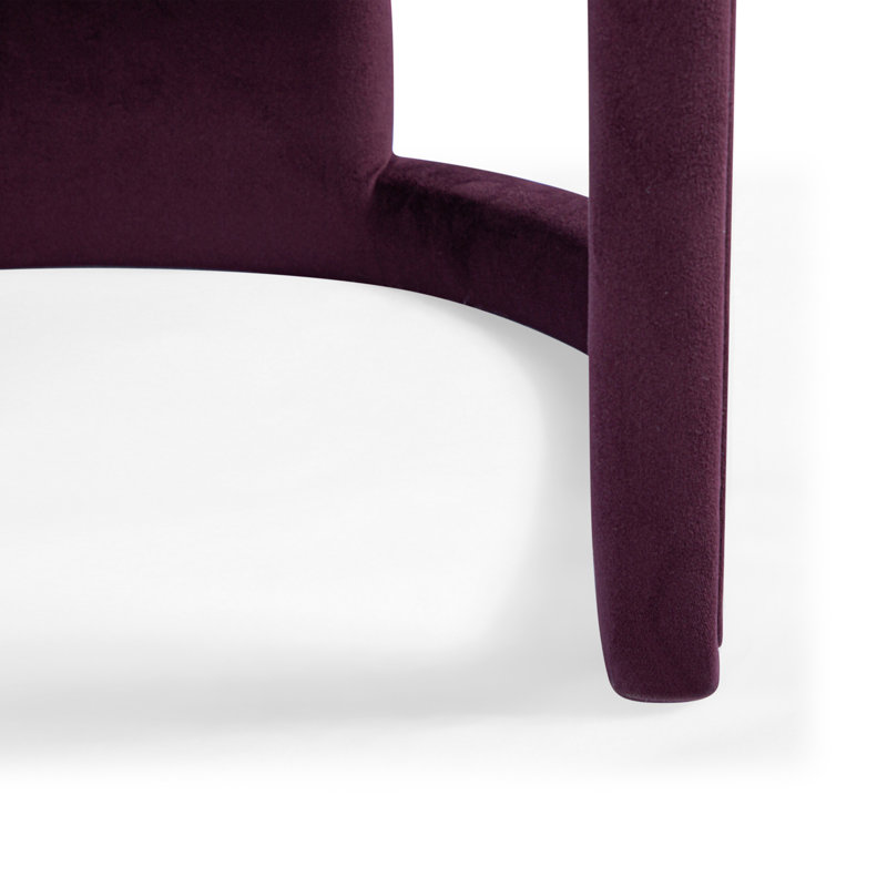 Metro Barrel Chair, Stax Plum Performance Velvet