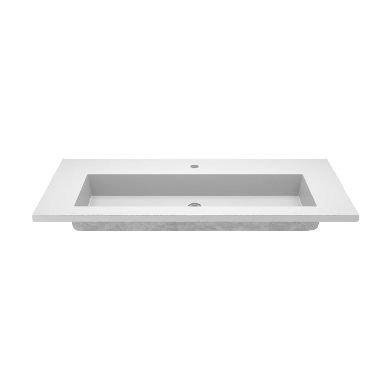 48" Capistrano Vanity Top With Integral Sink, Pearl, Single