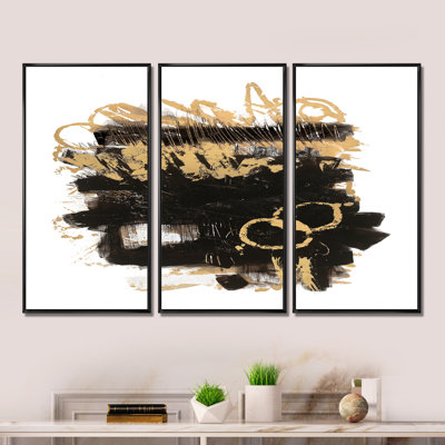 " Gold And Black Drift II " 3 - Pieces