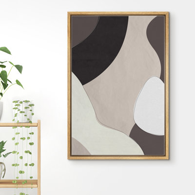 " Abstract Alternating Dark & Beige Shape "