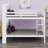 Wood Bed With Shelves Headboard, Safety Guardrails And Ladder, Convertible To 2 Beds-1971269709