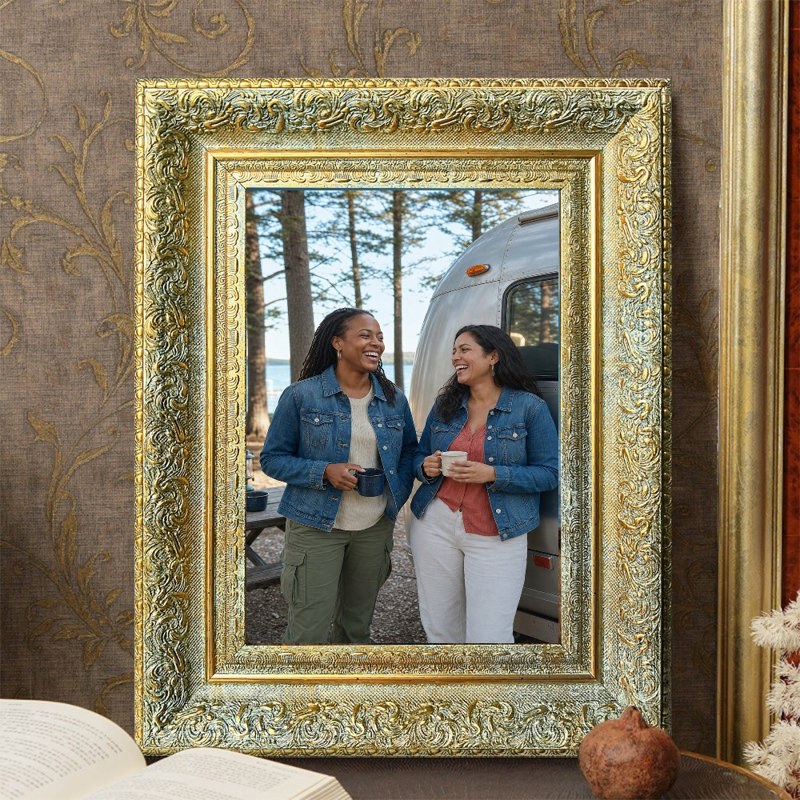 Cadre photo traditionnel en or antique 1 po 11 po x 14 po avec façade en plexiglas, Or antique, 1, L 11 po x H 14 po