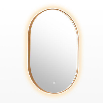 Loma Oval 24x36" Framed Modern Bathroom/Vanity LED Lighted Wall Mirror