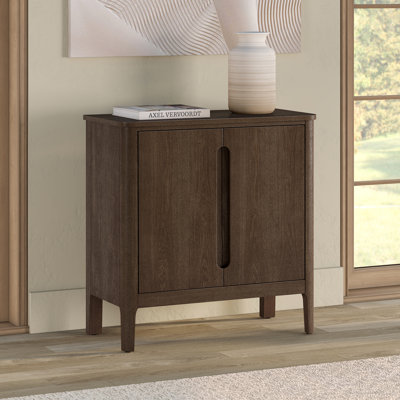 Manchester 32" Rectangular Solid Wood Accent Cabinet in Brown Oak