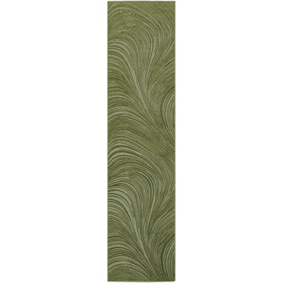 Central Park West Power Loom Polyester Abstract Area Rug in Ivory/Cream