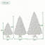 Ensemble d'arbre de Noël argenté pré-éclairé, arbres artificiels en PVC de 4 pi 6 pi 7,4 pi avec 11 modes d'éclairage, branches articulées