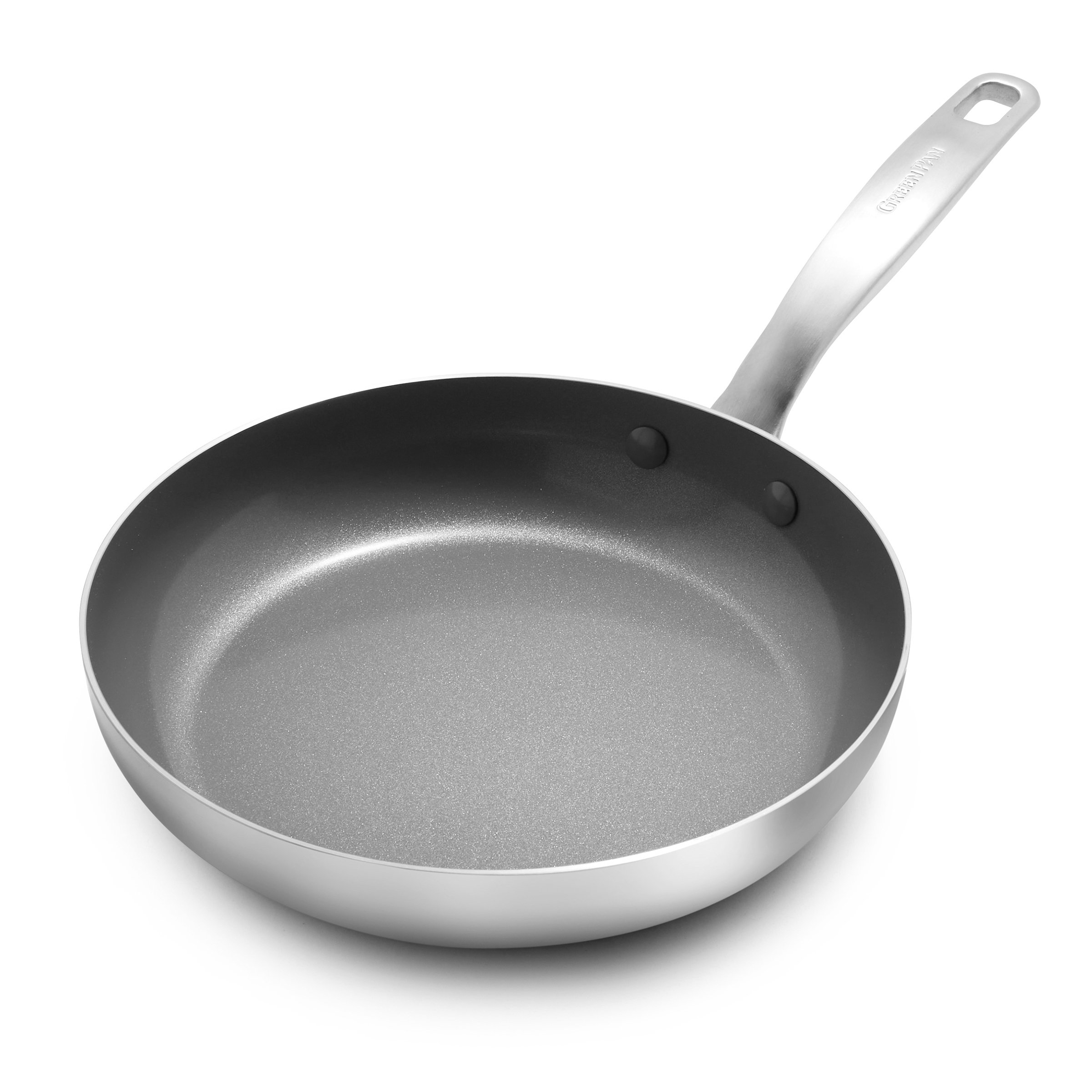 GreenPan GP5 Stainless Steel 5-PLY Healthy Ceramic Nonstick 8 Frying Pan  with Lid, PFAS-Free