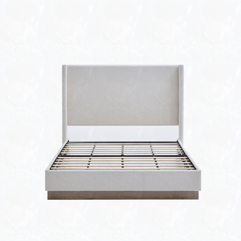 Lit plateforme tapissier, Grand