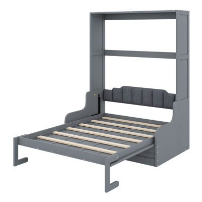 Queen-Size Murphy/Wall Bed With Luxe Plush Cushioning