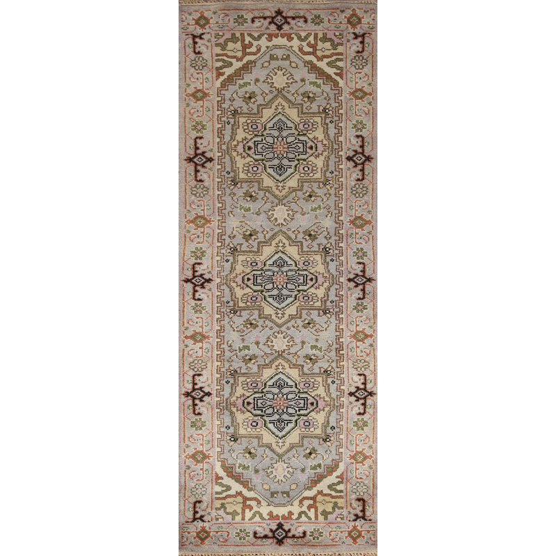 Tapis de couloir géométrique Heriz Serapi 3X8