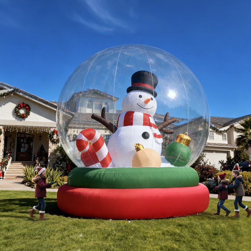 Décoration de Noël gonflable bonhomme de neige de 16 pi avec souffleur d'air Wellcomer