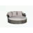 Outdoor Patio Round Daybed with Retractable Canopy and Storable Table-1569812728