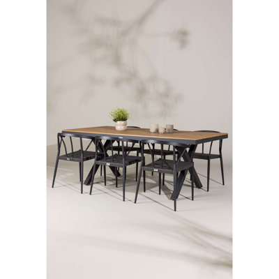 Roiguez 6 - Person Patio Dining Set with Rectangular Table