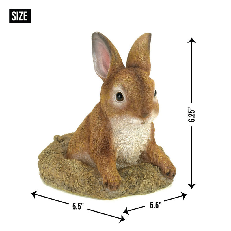 Décoration de jardin Curious Bunny | Statue de lapin réaliste