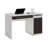 Wood Computer Desk With Keyboard Tray, Gray