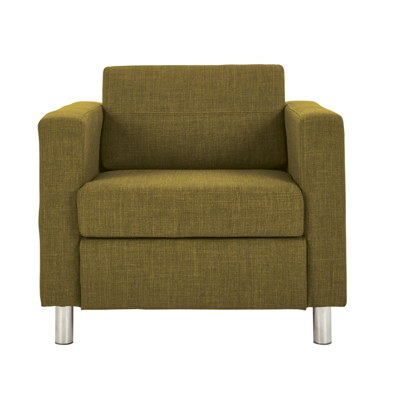 Chaise longue de 32 po de largeur Desantiago, Tissu vert