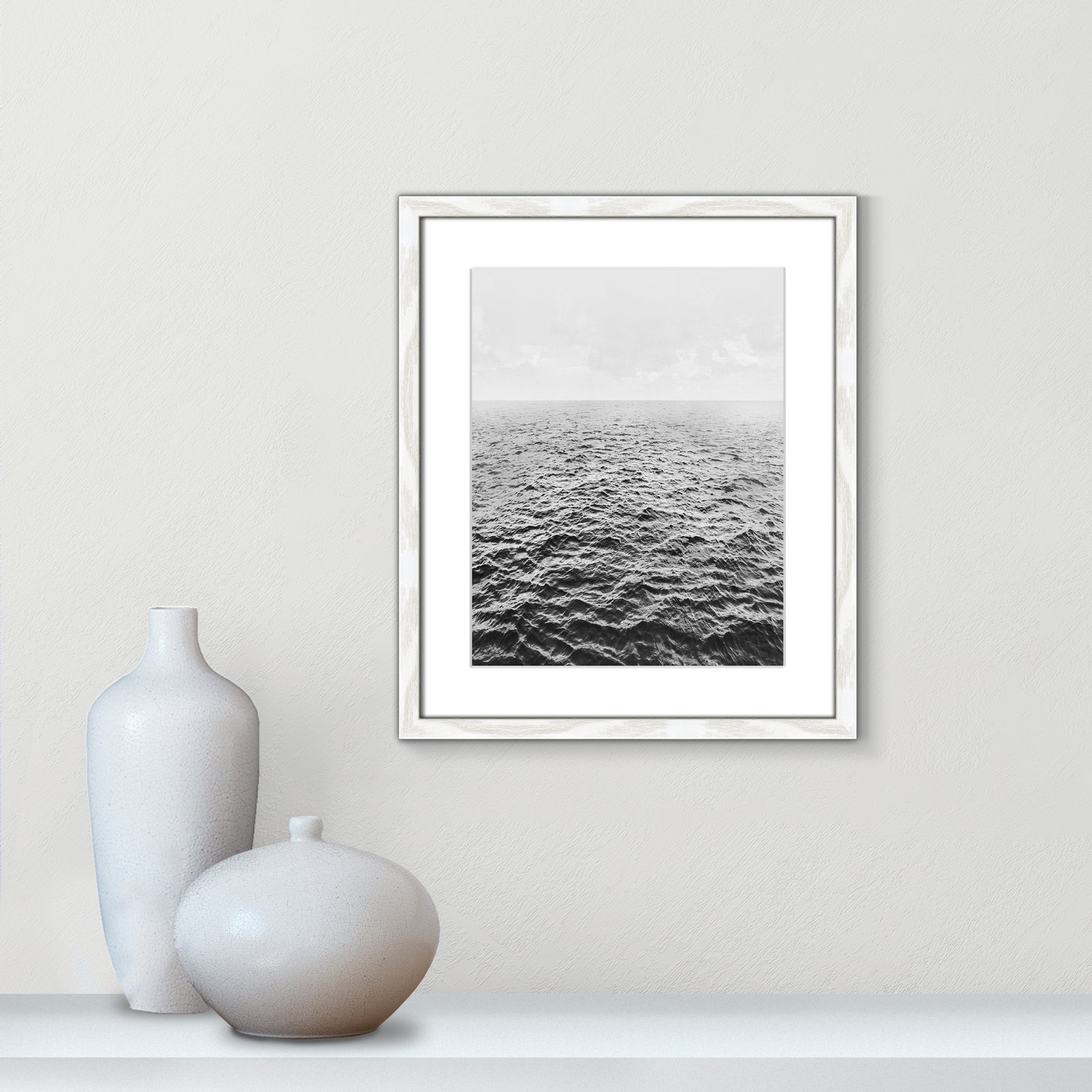 Anali "Rolling in" Print by Mike Calascibetta, 16" W x 19" H x 0.75" D, White Wood Grain